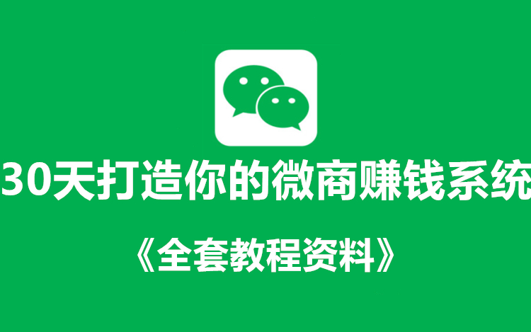 30天打造你的微商赚钱系统