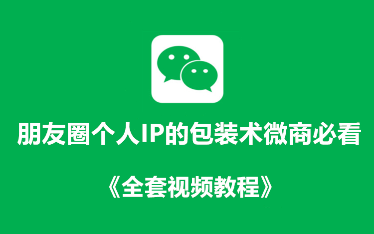 朋友圈个人IP的包装术微商必看+《全套视频教程》