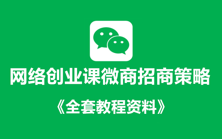 微商招商策略+《全套课件教程》