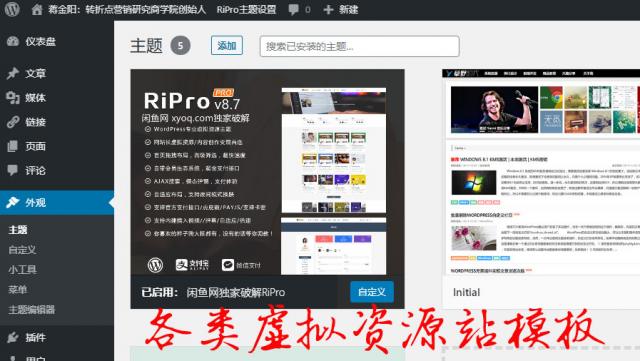Wordpress主题 Ripro+主题美化包
