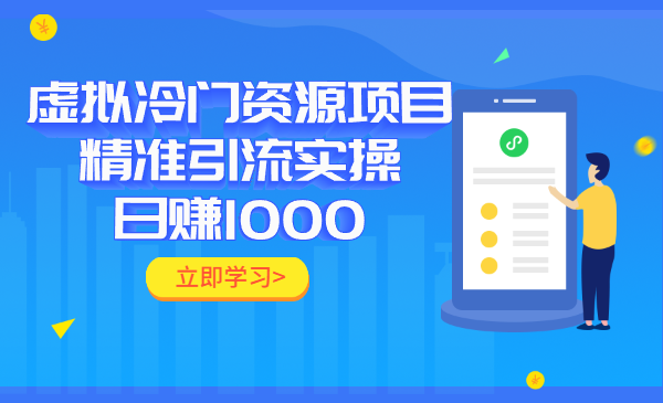 虚拟冷门资源项目 精准引流实操日赚1000+