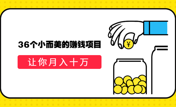 36个小而美的赚钱项目，让你月入十万